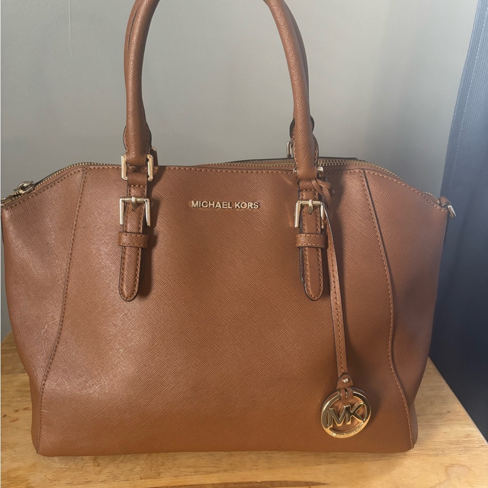 Michael Kors Tan Leather Satchel